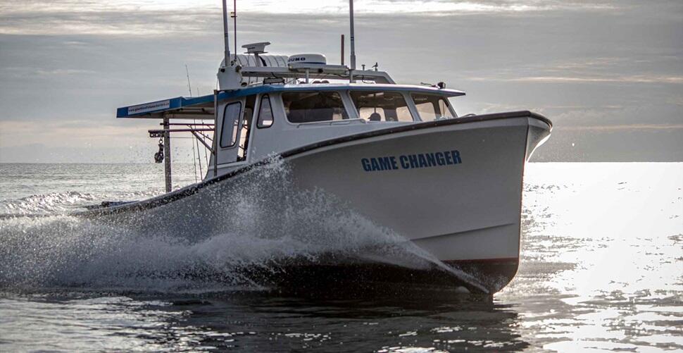 The Game Changer Boat coming back to harbor